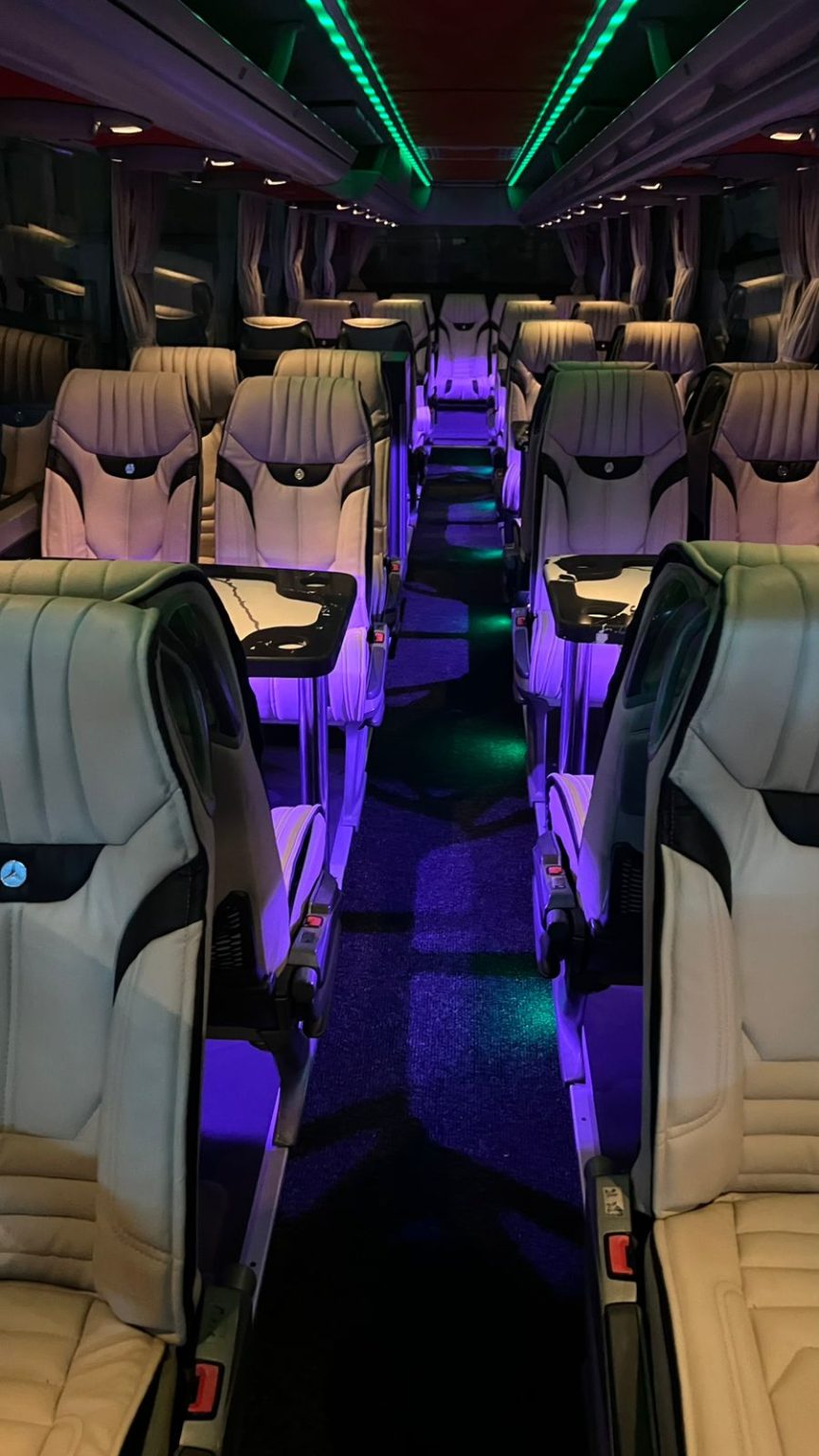 Mercedes Bus with Facing Seats and Tables - (33 passengers)
